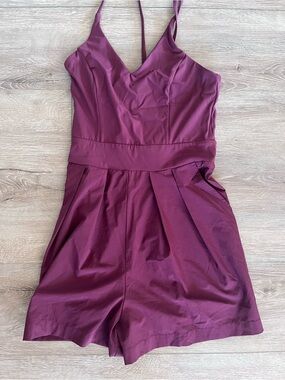 Halara V-Neck Plum Romper Dress Size XS